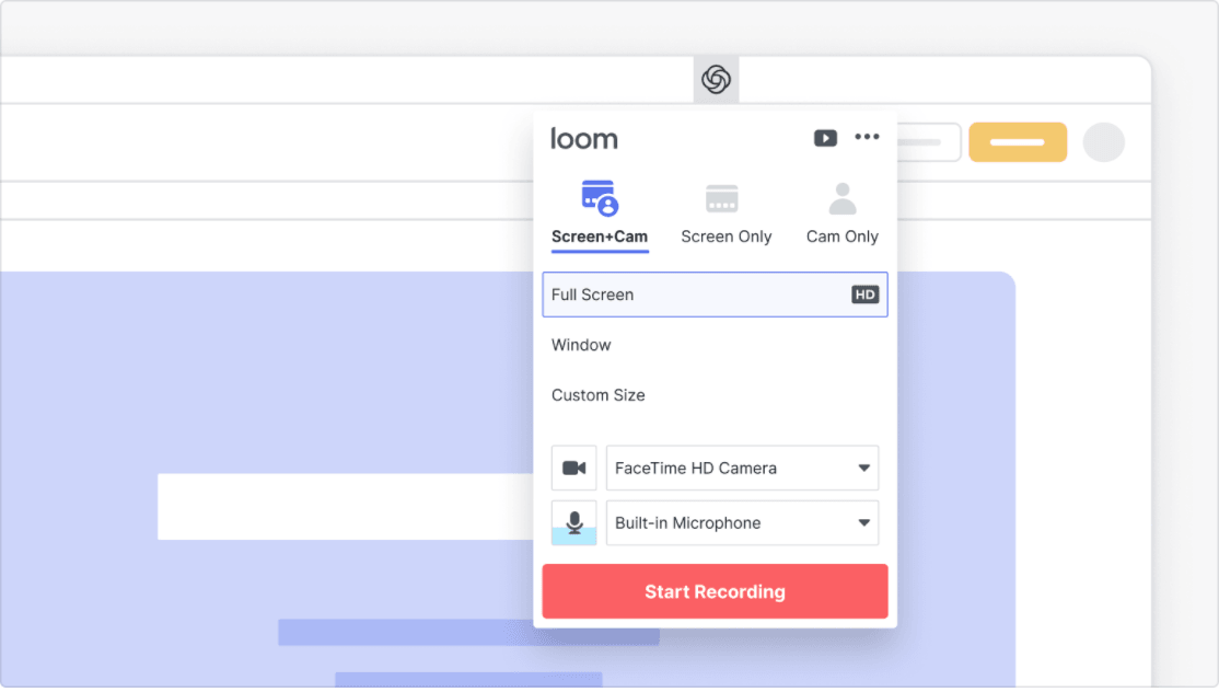 Loom Screen + cam recorder