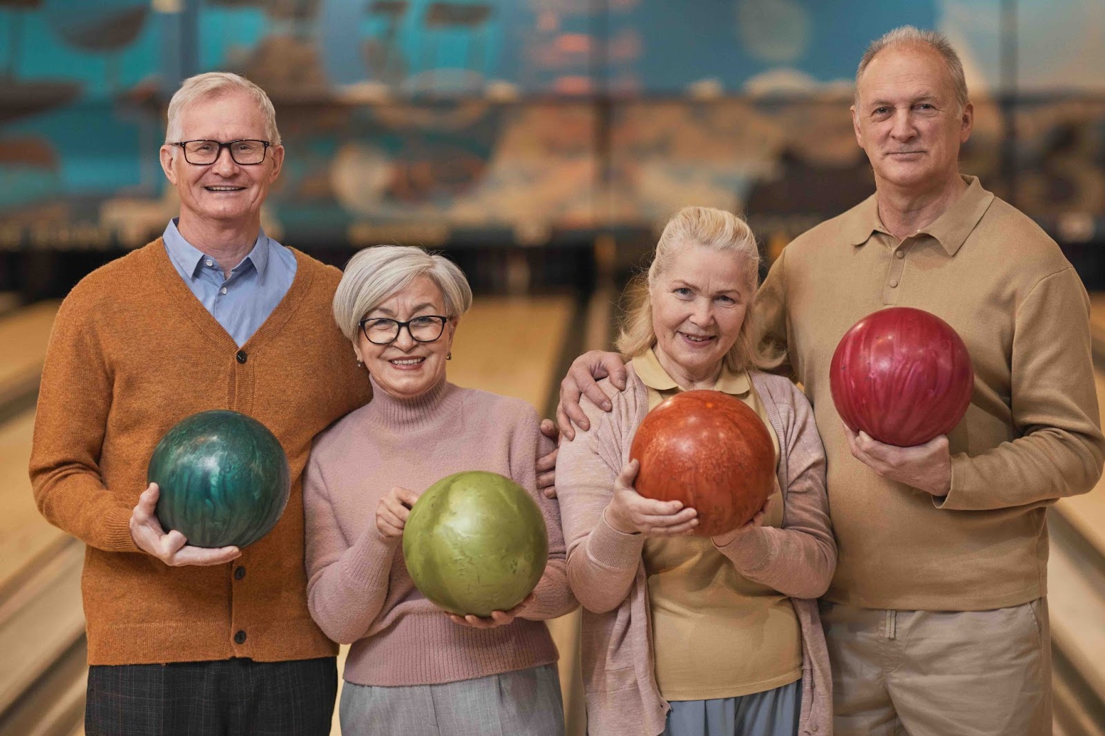 Seniors participating in a social activity