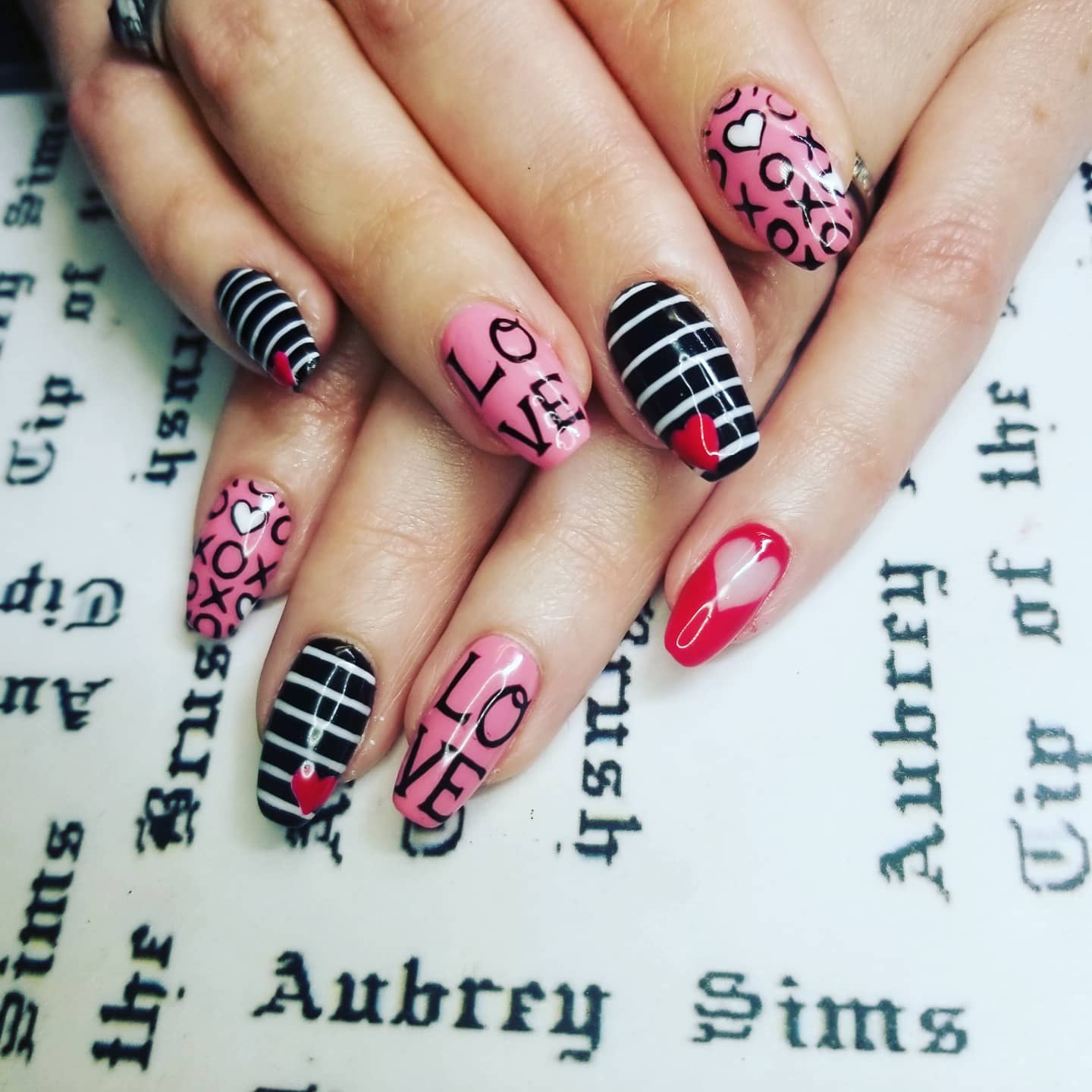 Love-themed Nail Decals