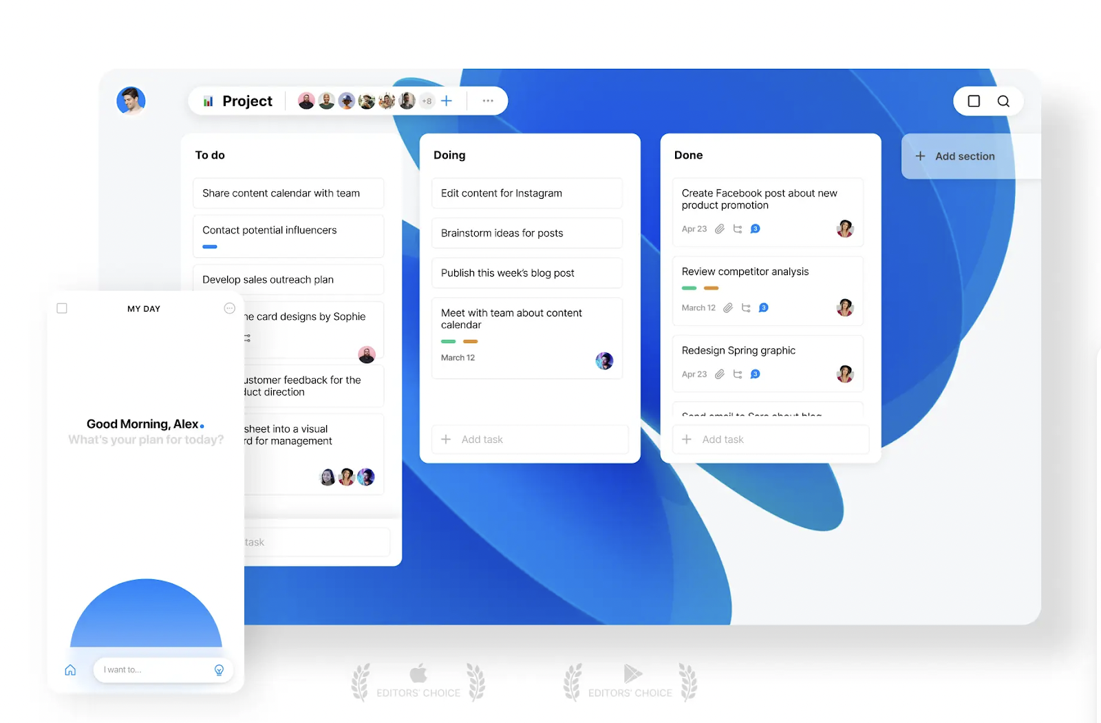 any.do overview of to-do list in-app