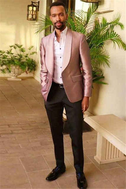 Light Pink Chic Best Fitted Casual Tuxedo for Prom