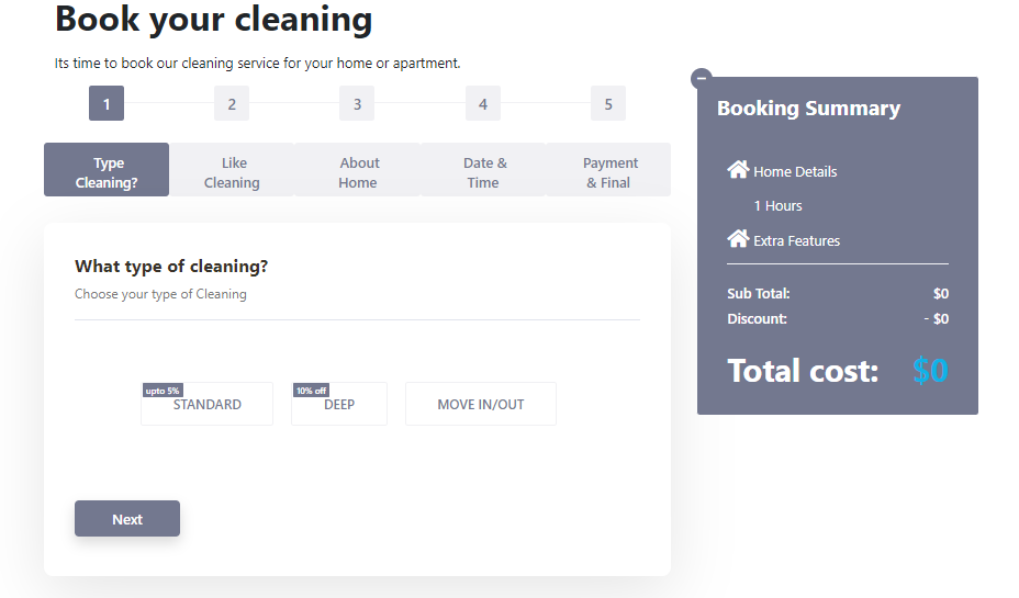 best cleaning service booking plugin 5