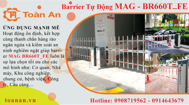 Ứng dụng của barie hàng rào MAG BR660T_FE