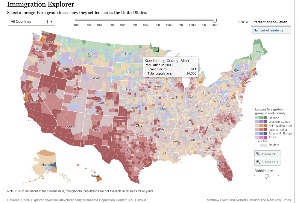 New york times immigration explorer