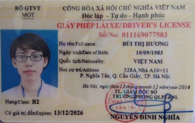 mua bằng lái xe ô tô b2