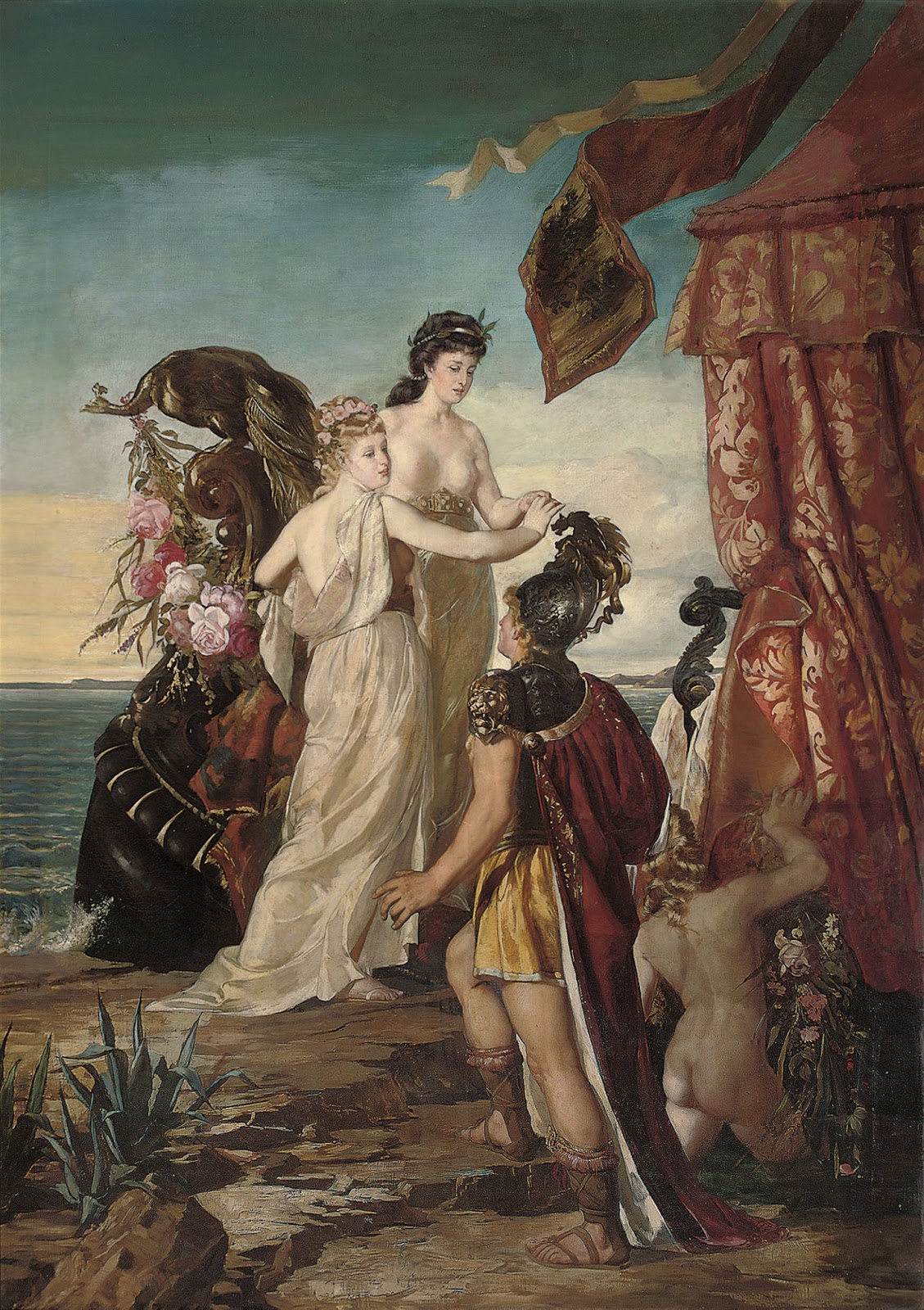 Mythical love stories: Tristan and Isolde, unknown artist of German School, 19th century, private collection