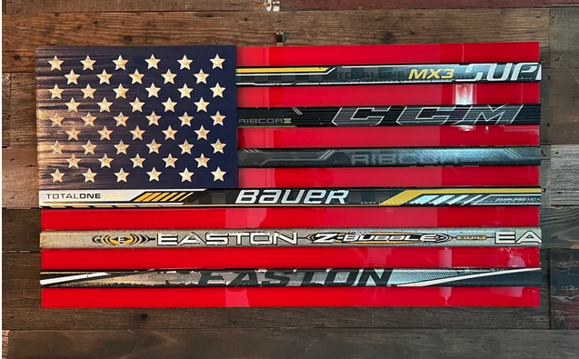 Hockey Sticks USA Flag