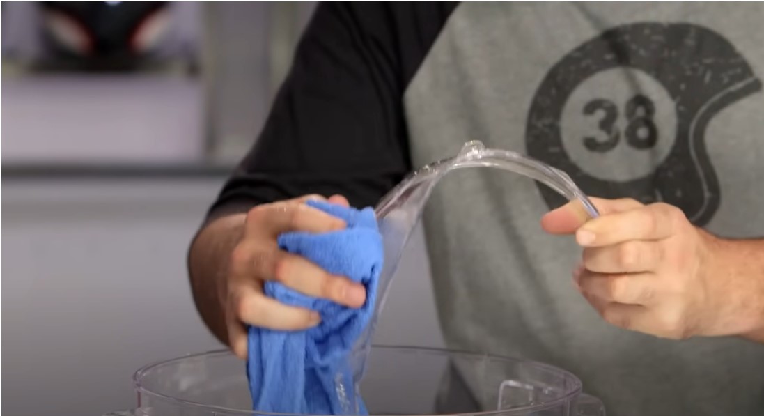 Thoroughly Rinse All The Parts Of Your Helmet