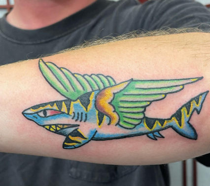 Wings With Fantastic Tattoo Better Shark Week