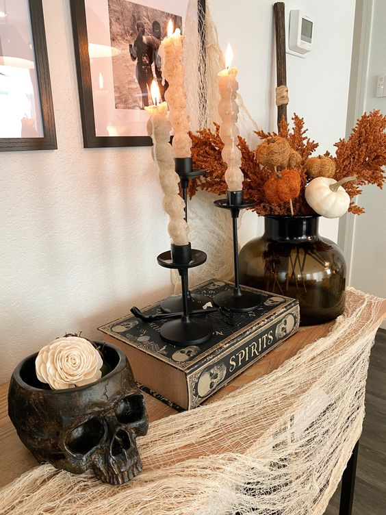 Witch's Potion Corner on a Dark Study Table