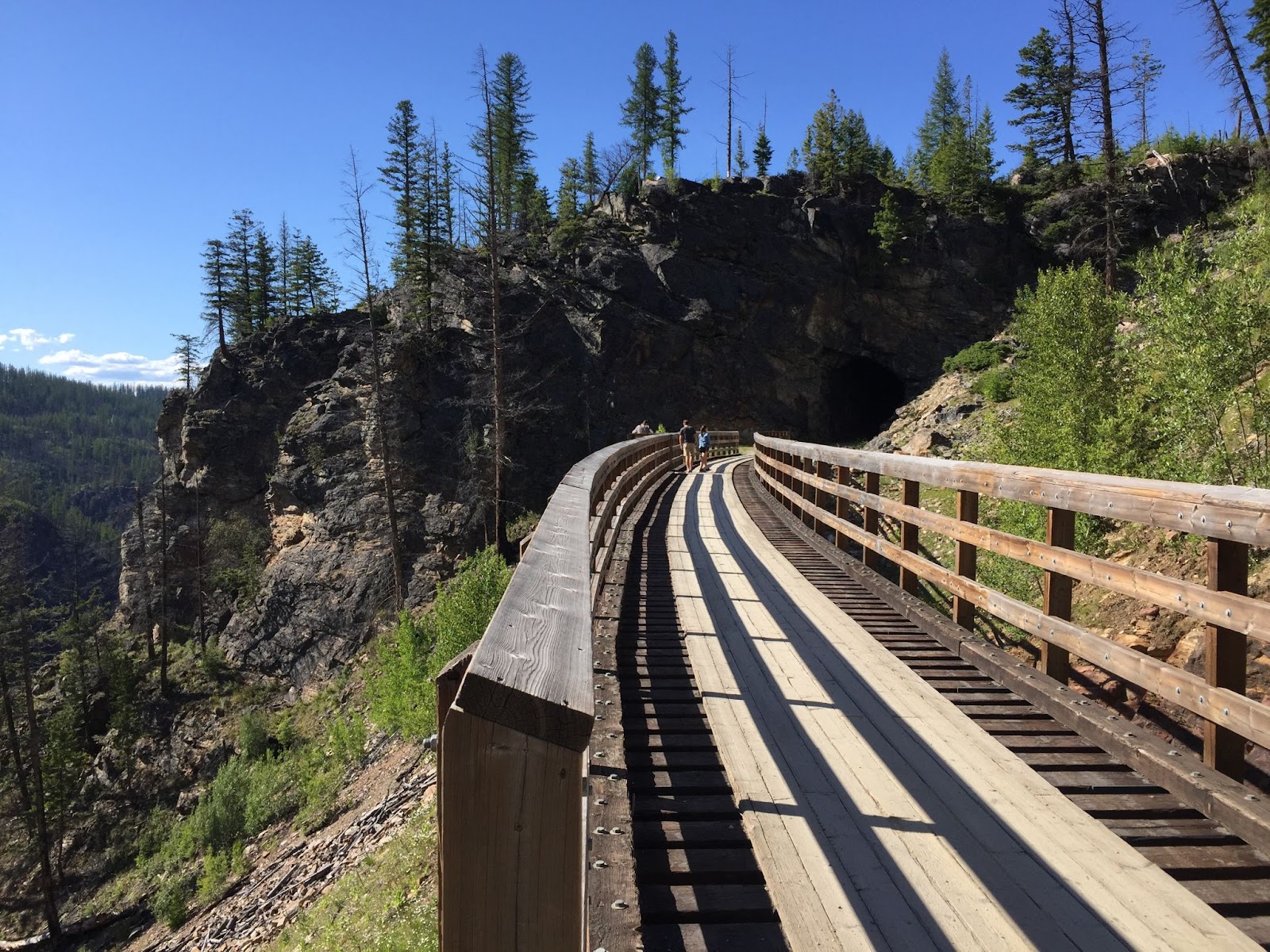 A portion of the Myra Canyon Trestle trail that is near Kelowna, BC; highlighting a great Kelowna activity. 