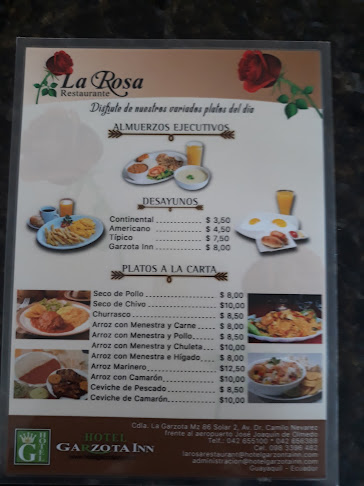 Comentarios y opiniones de La Rosa Restaurante Hotel Garzota Inn