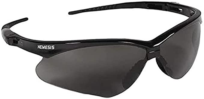 KleenGuard 22475 Nemesis Safety Glasses Black Frame and Smoke Anti-fog Lenses For Outdoor