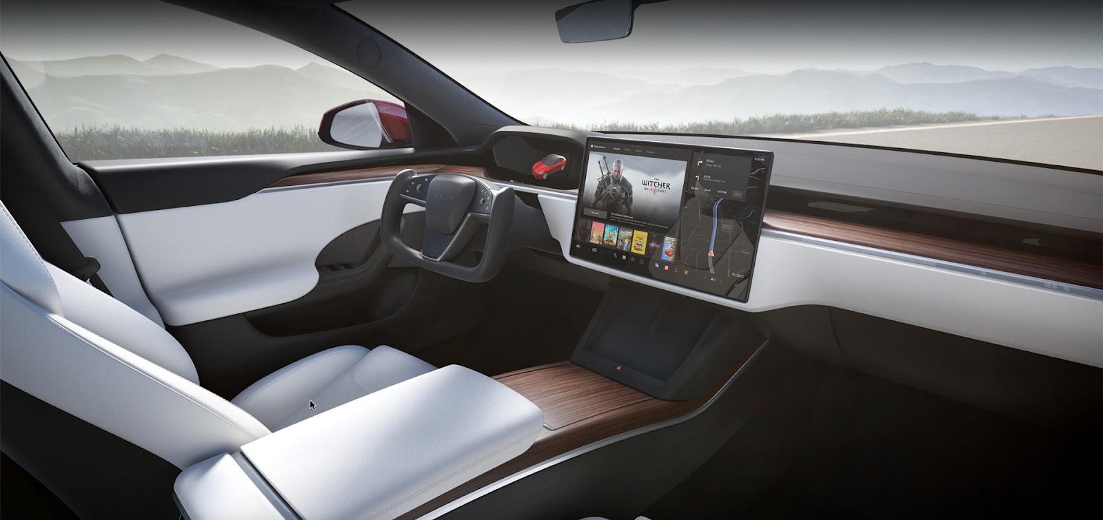 Tesla car UI design