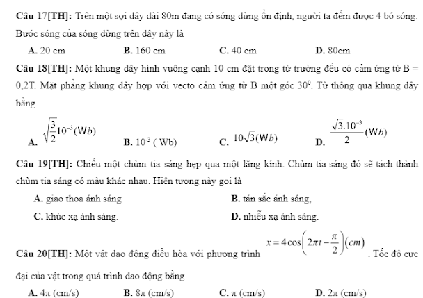 Trên một sợi dây dài 80m đang có sóng dừng ổn định, người ta đếm được 4 bó sóng. Bước sóng của sóng dừng trên dây này là