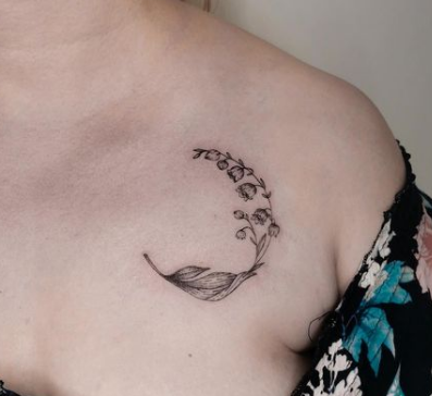 Crescent Lily Of The Valley Tattoo
