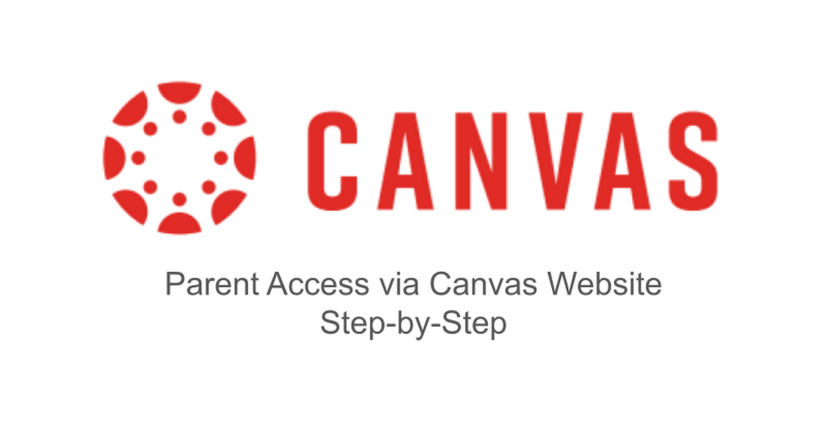 Canvas: Parent Access via Website Step-by-Step