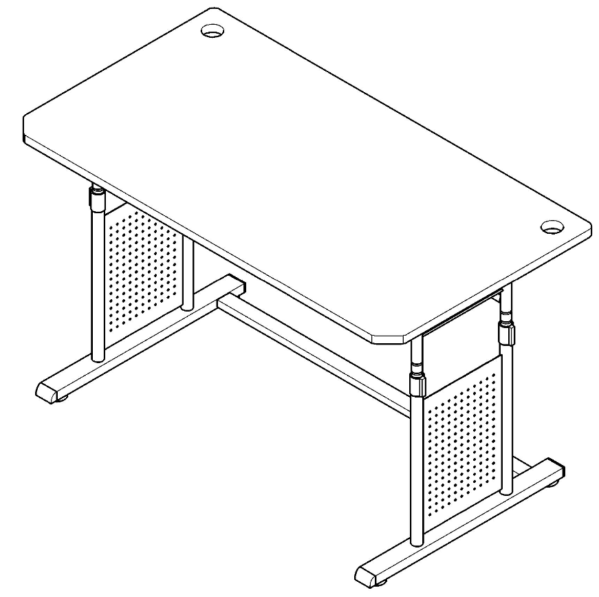 関家具　机　意匠図面