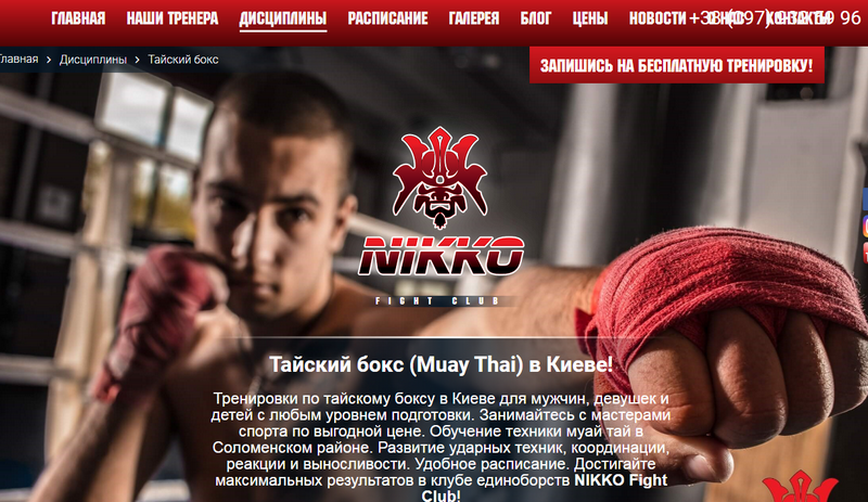 Занятия тайским боксом в киеве Nikko Fight Club