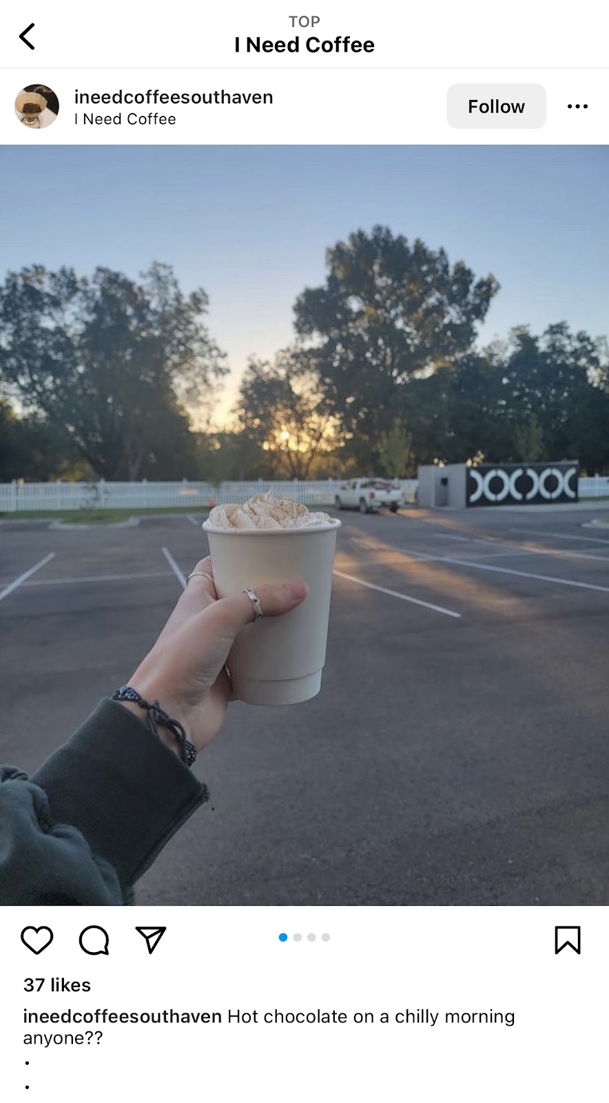 locatie op instagram genaamd "ik heb koffie nodig"