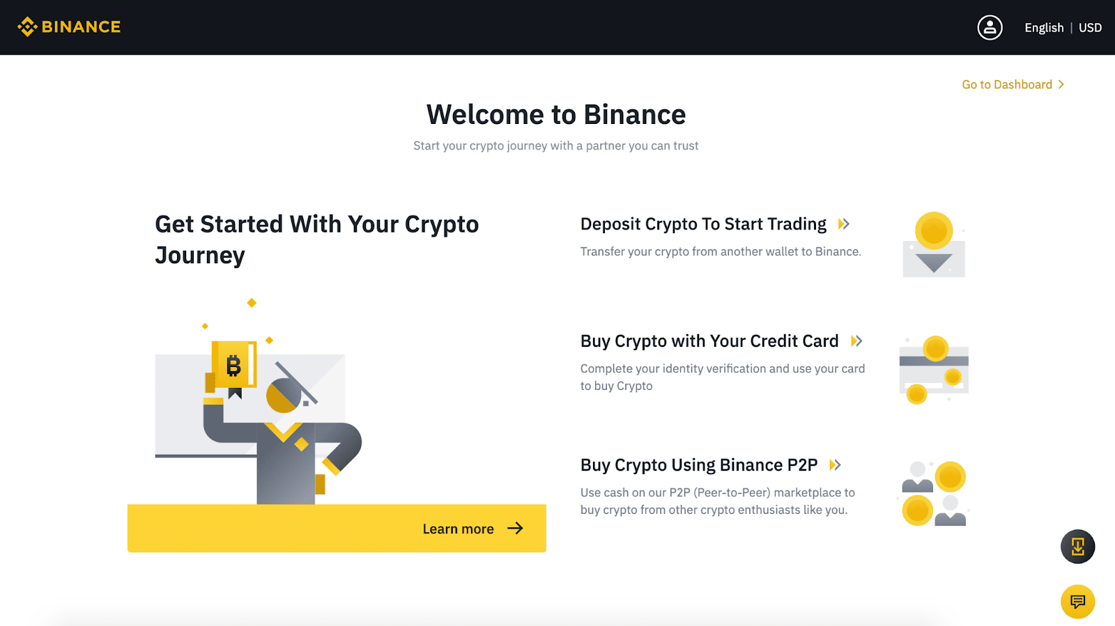 How to Open Account and Deposit at Binance