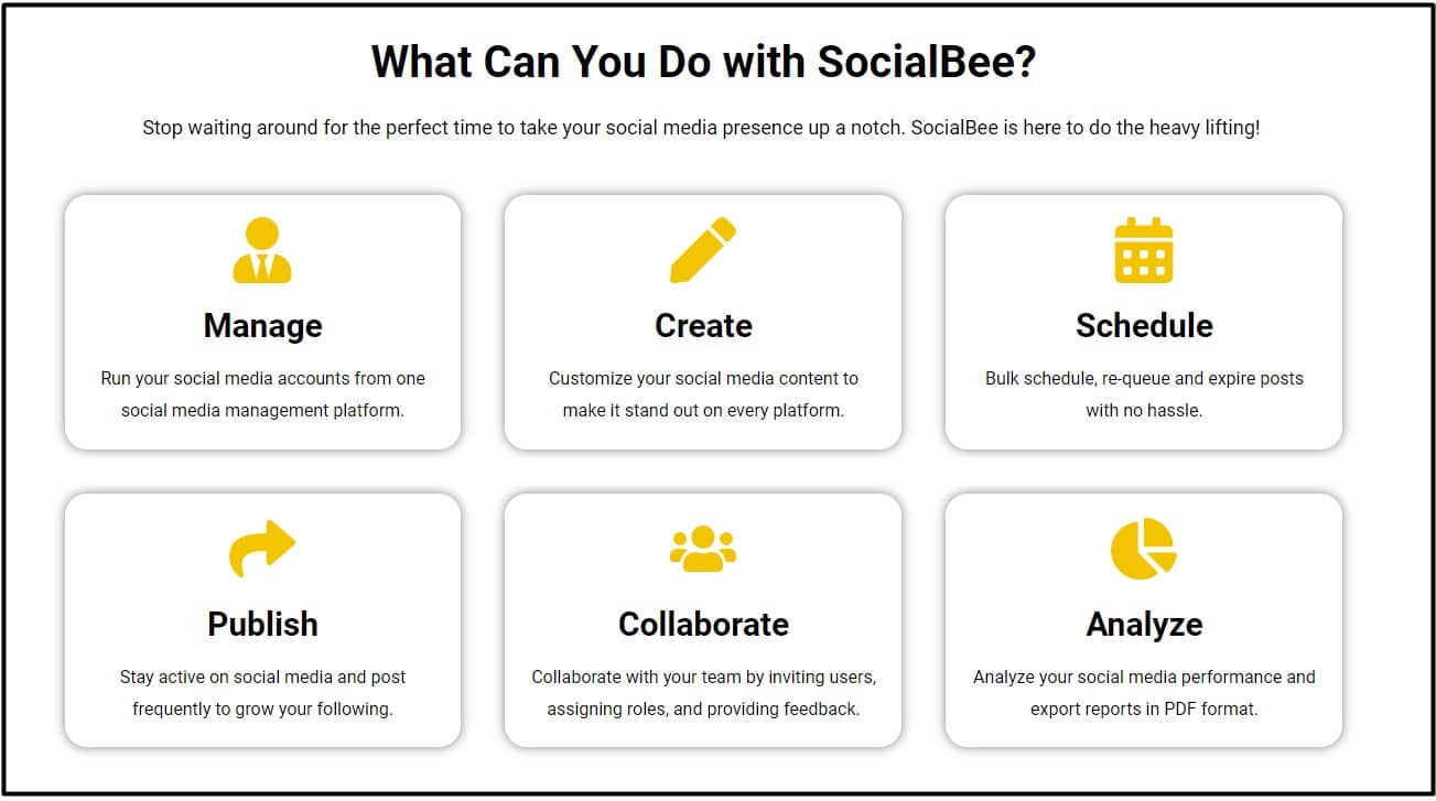 What you can do with Social Bee