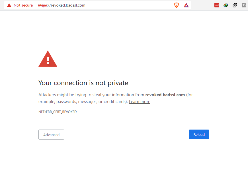 SSL Certificate Revoked Error