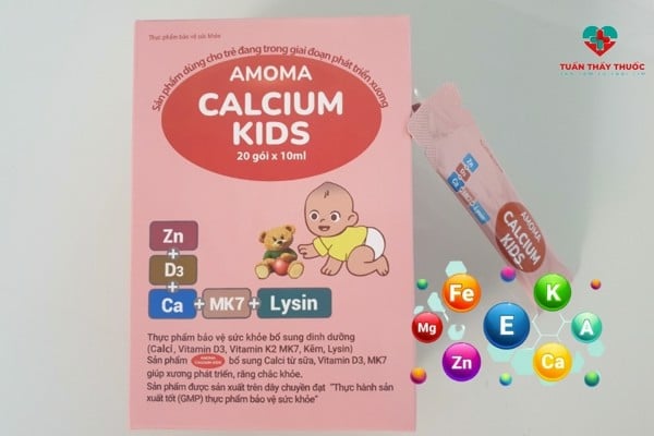 Amoma Calcium Kids giúp bé cao lớn mỗi ngày