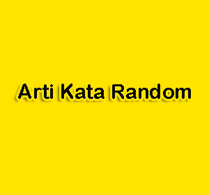 Arti Kata Random dalam Bahasa Gaul