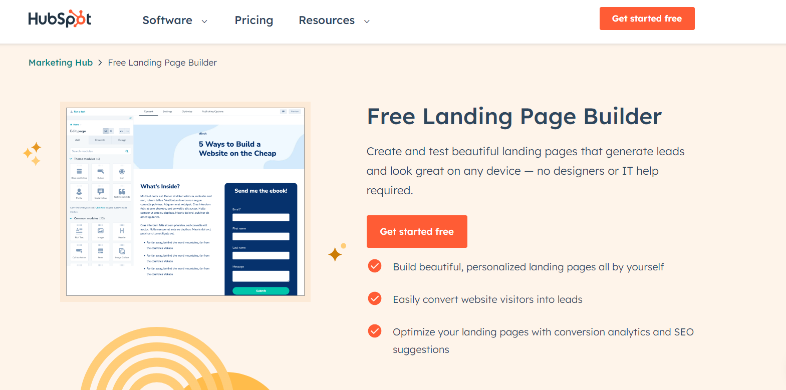 hubspot landing pages