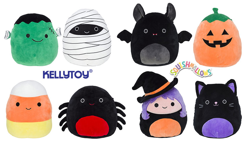 Halloween Squishmallows, Cat Squishmallow, Candy Corn Squishmallow, Frankenstein Squishmallow