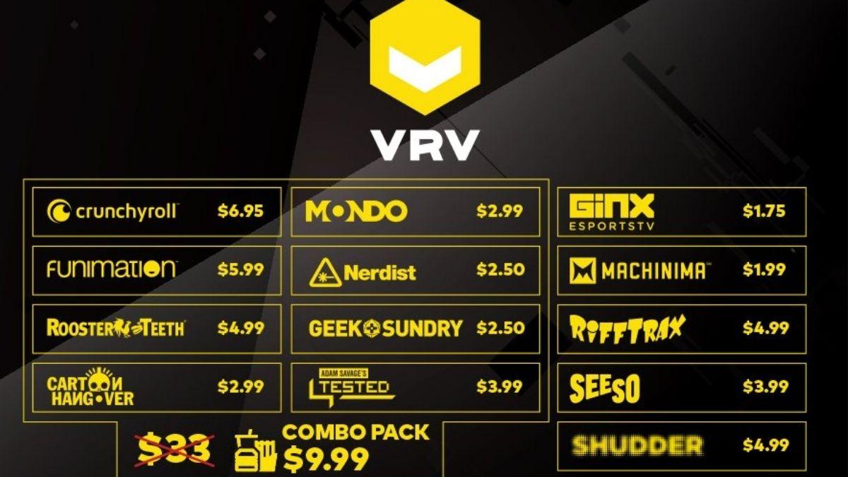 VRV pricing chart