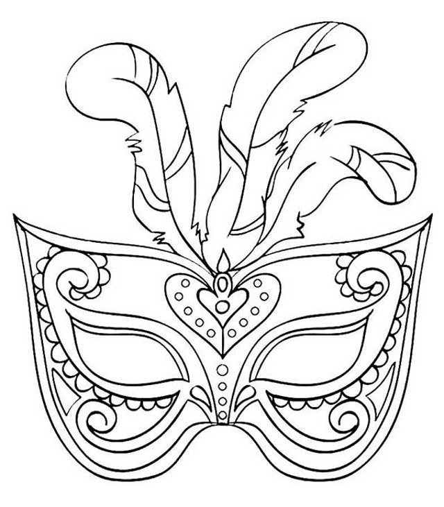 mascaras de carnaval para colorir
