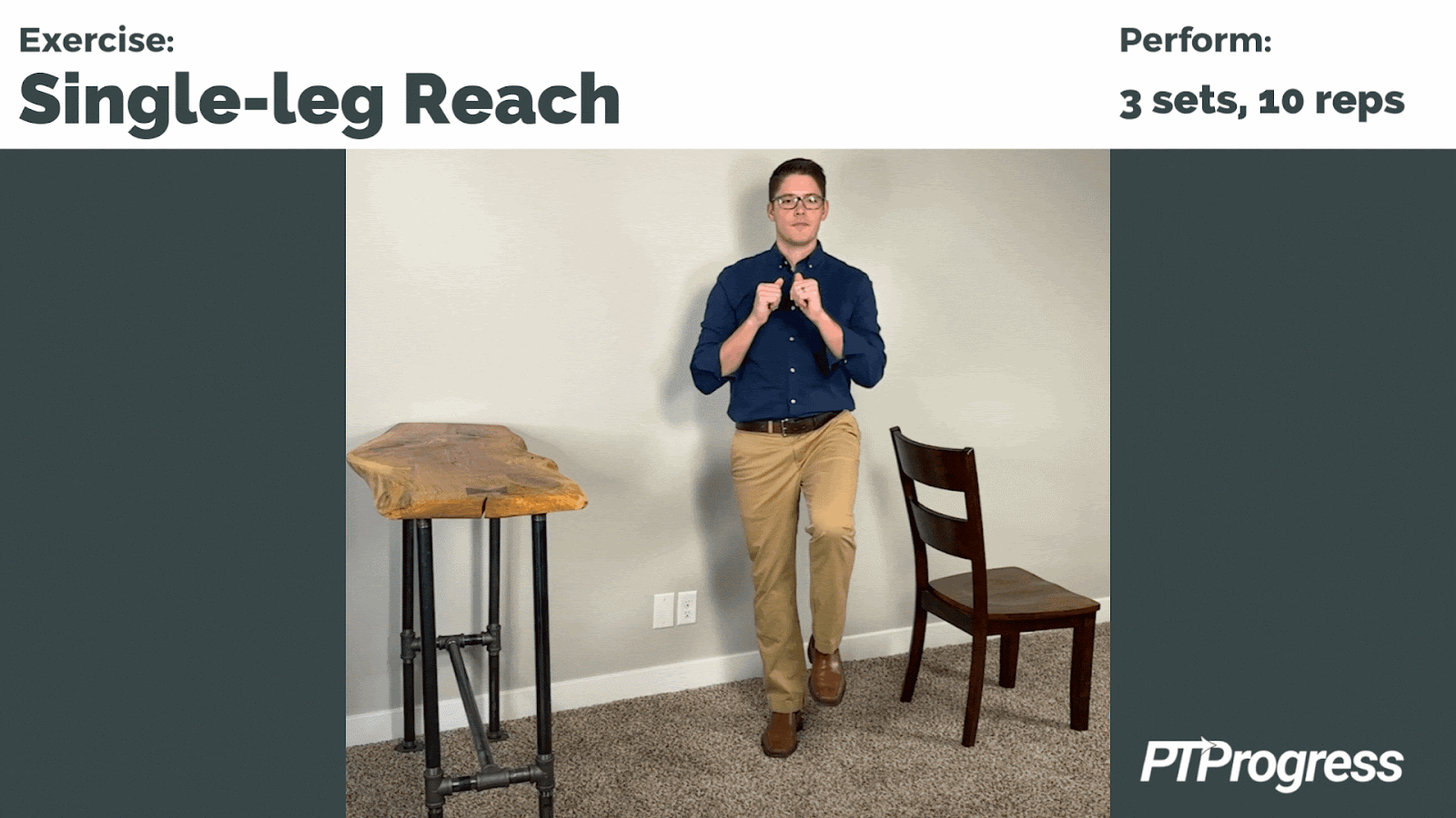 single-leg reach balance exercise