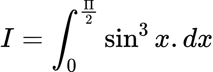 {"code":"\\begin{align*}\n{I}&={\\int_{0}^{\\frac{\\Pi}{2}}\\sin^{3}x.dx}\t\n\\end{align*}","type":"align*","font":{"size":9.260959500653215,"family":"Arial","color":"#000000"},"id":"2-0-0-0-0-0-0-0-0-0-0-0-0-0-0-0-0-1-1-0-0-1-0-1-1-1-1-0-1-1-1-1-1-0-1-0-1-1-1-1-1-2-1-1-1-1-1-1-1-1-0-1-0","ts":1603098769160,"cs":"ylvTyAkIzfKVSmlACmsTpw==","size":{"width":120,"height":40}}