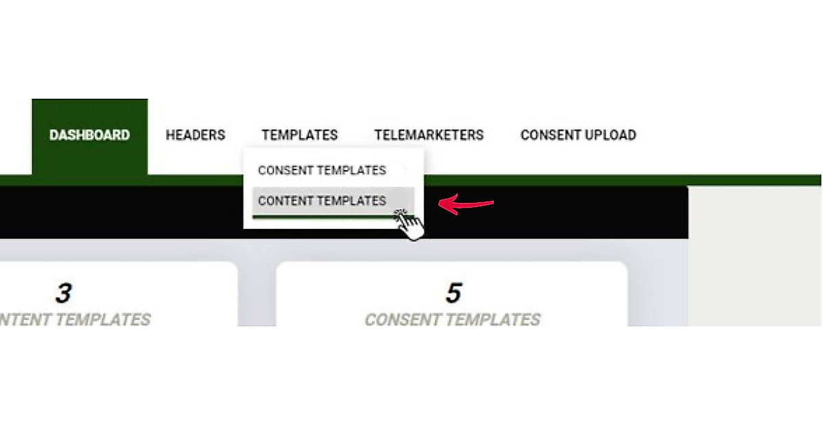 select content template