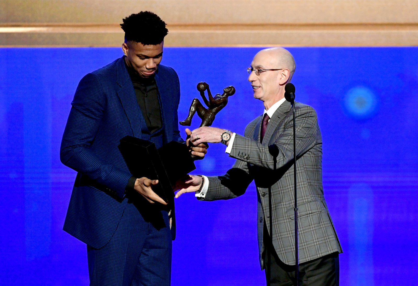 Giannis with Adam Silver