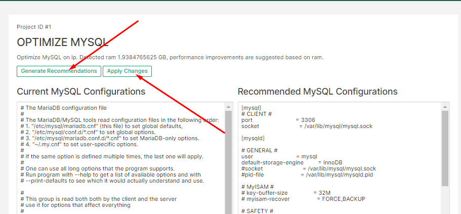 Optimize MySQL