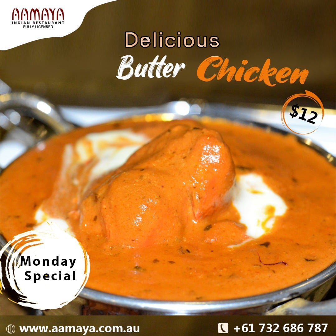 best butter chicken in Brisbane - Aamaya 