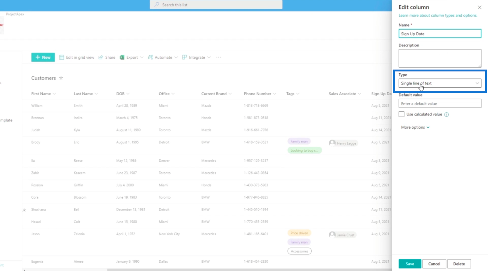 calculated columns in sharepoint