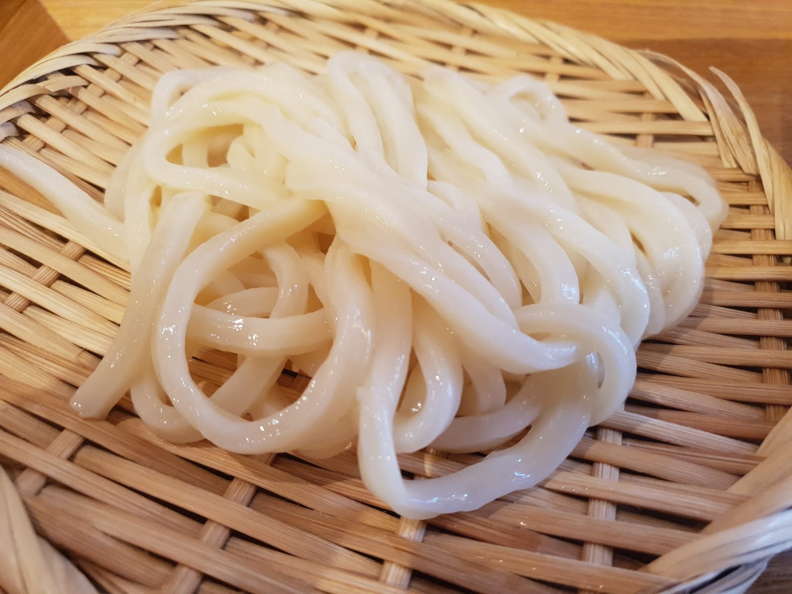 cold udon over basket