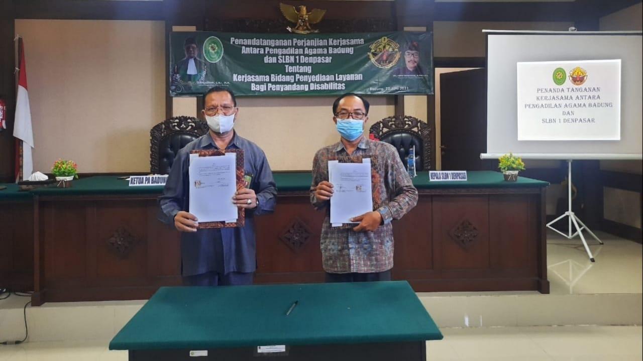 kerja sama SLBN 1 Denpasar