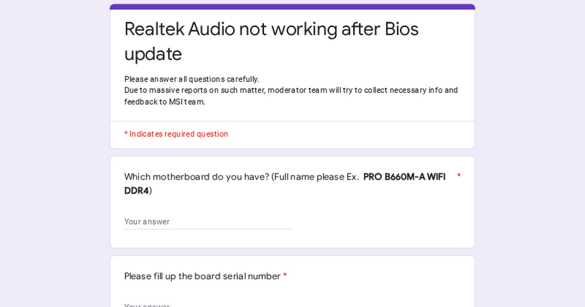 Realtek audio not working after bios update page 7 msi global