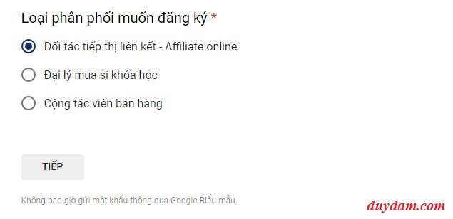 Hướng dẫn đăng ký tiếp thị liên kết kiếm tiền với Kyna.vn