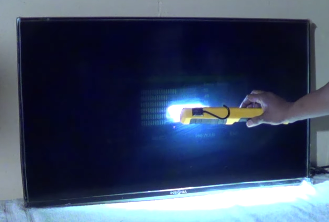 Check the Insignia TV for backlight problems 