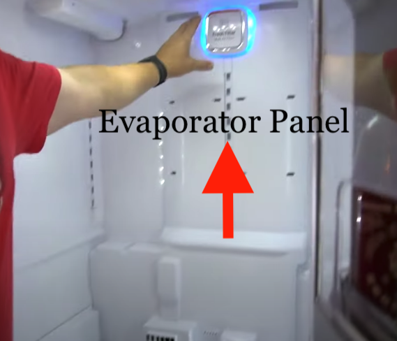 refrigerator evaporator panel