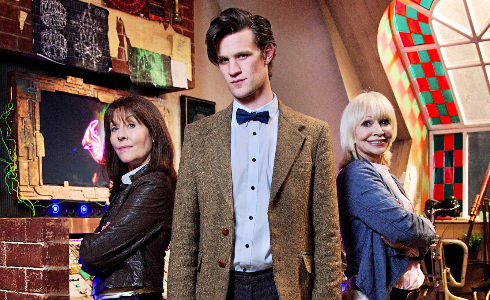 Sarah Jane Smith, The Eleventh Doctor, and Jo Grant