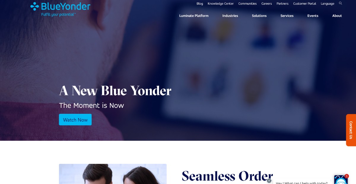 Blue yonder Ai e-commerce tool | Blue Yonder signup page