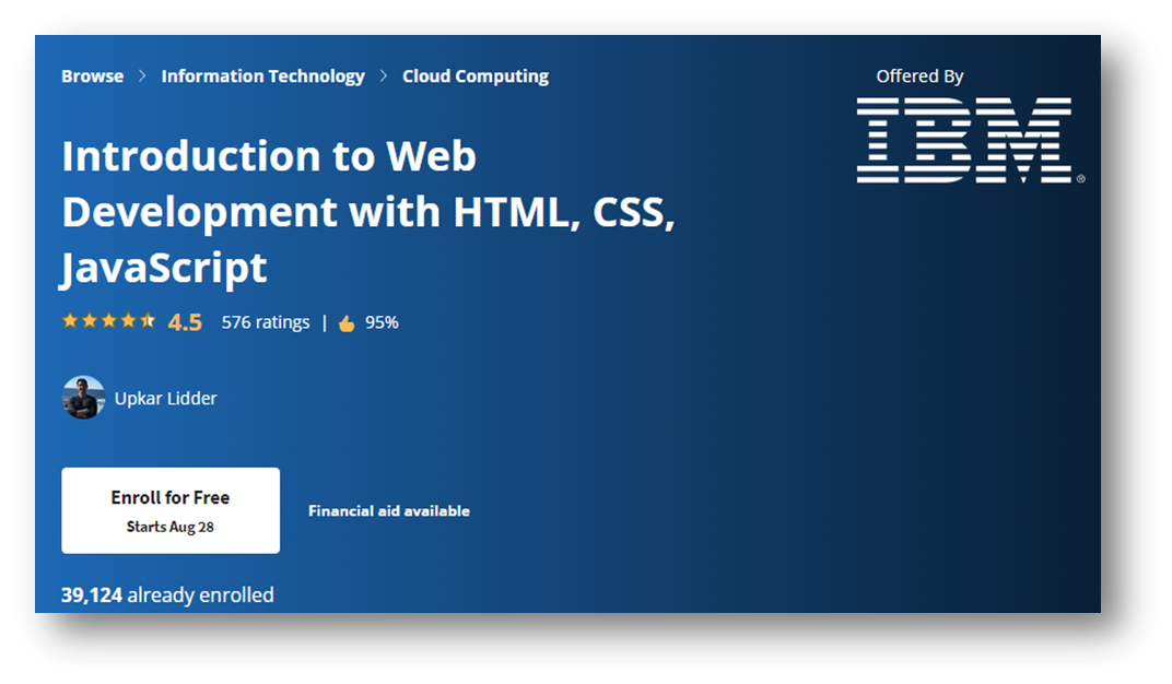 Introduction to Web Development By Coursera