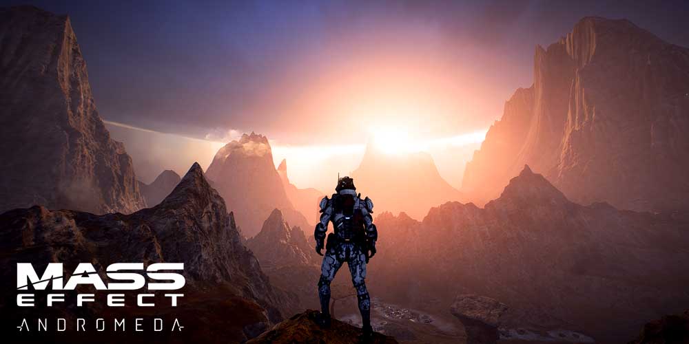 Scott Ryder exploring a planet in Mass Effect Andromeda